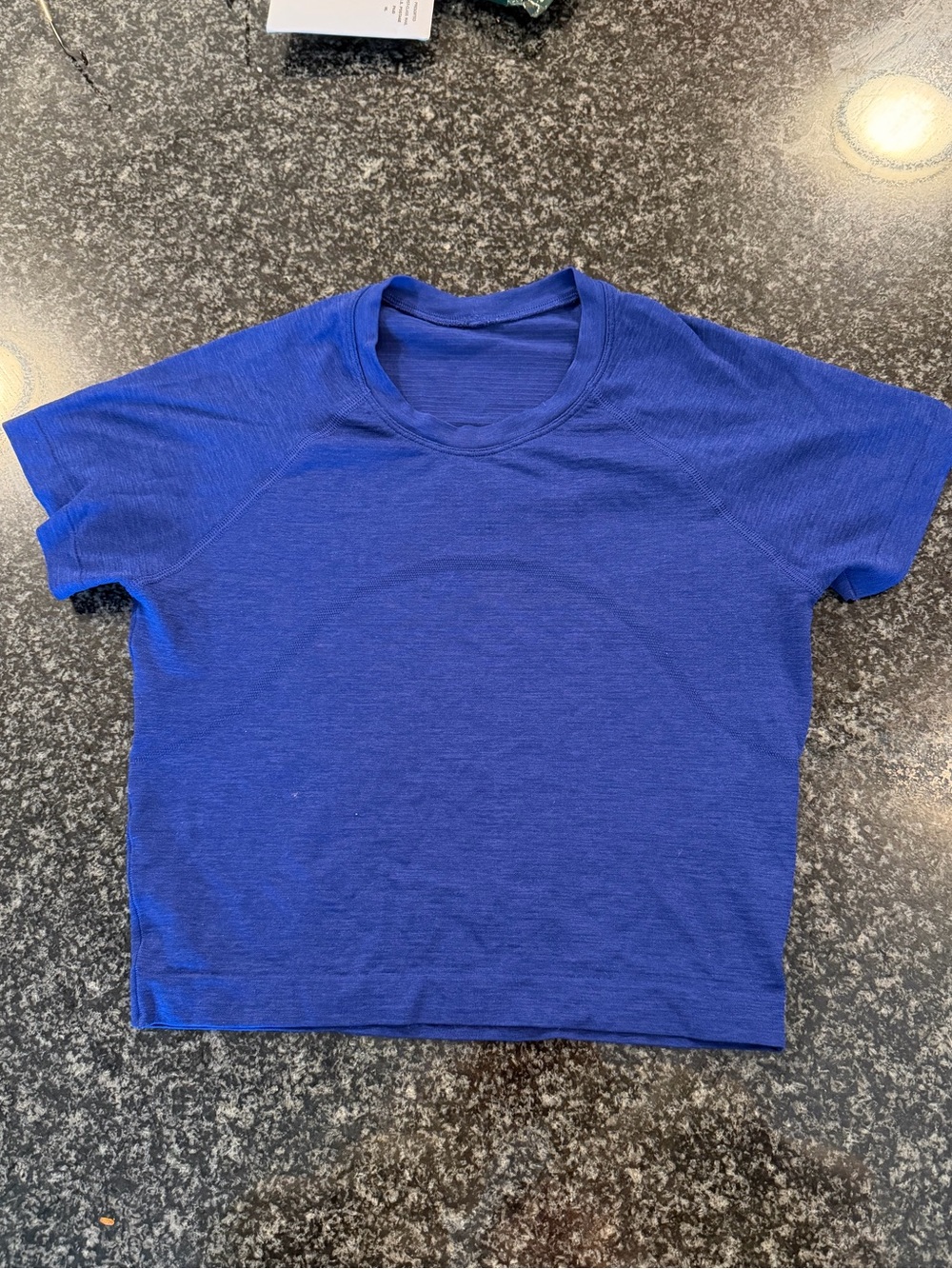 Blue Lululemon Cropped Workout Top